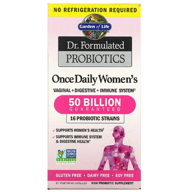 Garden of Life Probiotic Dr. Formulated Once Daily Women’s 30capsules สนับสนุนสุขภาพทางเดินอาหาร ภูมิคุ้มกัน