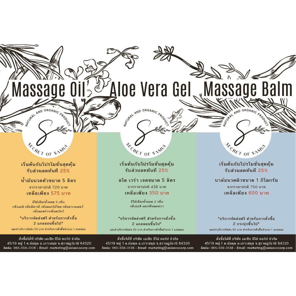 โปรชัวร์ Spa &amp; Massage product