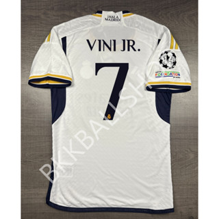 [Player] - เสื้อฟุตบอล รีล มาดริด Home เหย้า 2023/24 เกรดนักเตะ อาร์ม UCL เบอร์ชื่อ 7 VINI JR