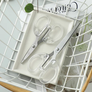 Goody Home กรรไกรสแตนเลส ด้ามจับพลาสติกสีใส พกพาสะดวก