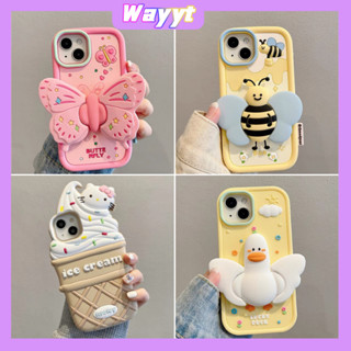 💖จัดส่ง24ชม💖iPhone 14 13 12 11 Pro Max เคส for เคสไอโฟน11 บางเบาพกพาง่าย ผึ้ง อ่อนนุ่ม เคสซิลิโคนนิ่ม พร้อมขาตั้ง Case