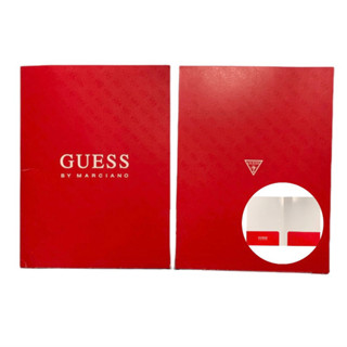 Guess แฟ้มเก็บเอกสาร ใส่ใบงานสำคัญ (9x12 นิ้ว) ลายเกสส์สีแดง เซลล้างสต๊อก