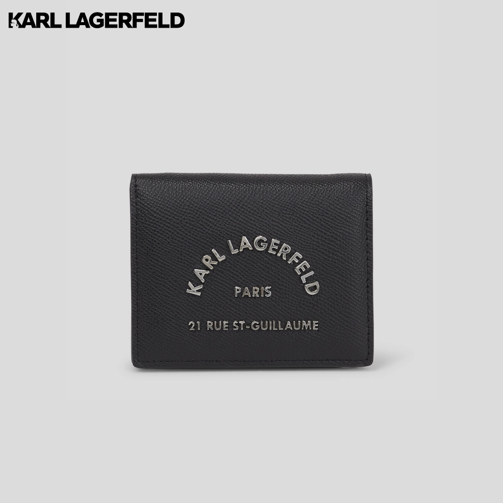KARL LAGERFELD - RUE ST-GUILLAUME SMALL BI-FOLD WALLET 235W3249 กระเป๋าสตางค์ BLACK