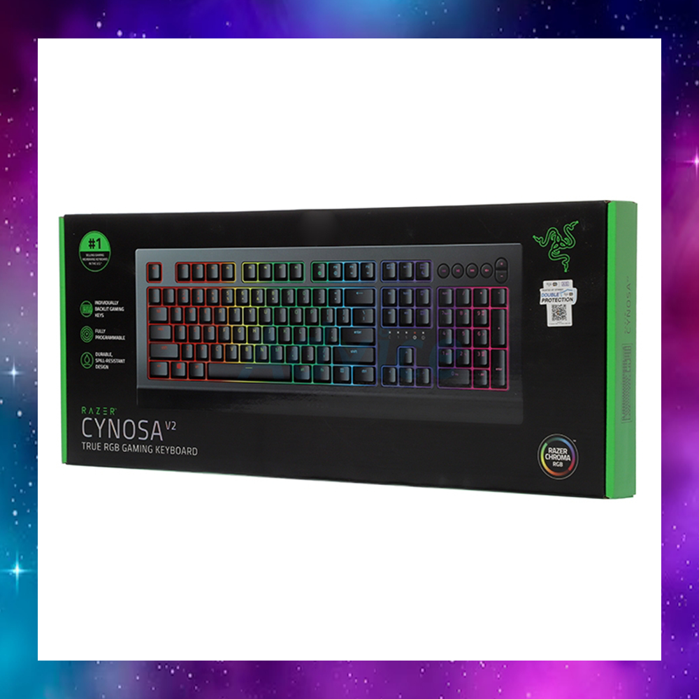 (มือ1) KEYBOARD (คีย์บอร์ด) RAZER CYNOSA V2 (TH) [CYNOSA-V2-CHROM-MECH] แท้