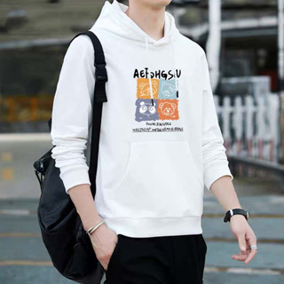 BK-670-LONG  // เสื้อฮู้ดแขนยาว สกรีนลาย เสื้อกันหนาวมีฮู้ดแฟชั่นเกาหลี ลายใหม่