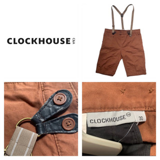 Clockhouse กางเกงขาสั้นเอี่ยมผู้ชาย สีน้ำตาล กางเกงขาสั้น ผู้ชายแค่เข่า