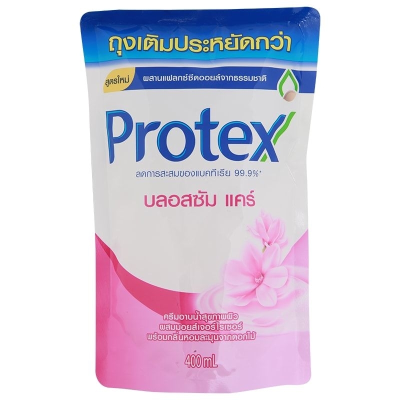 Protex ครีมอาบน้ำ สูตร บลอสซัมแคร์ กลิ่นละมุนจากดอกไม้ ถุงเติม ขนาด 400 ml