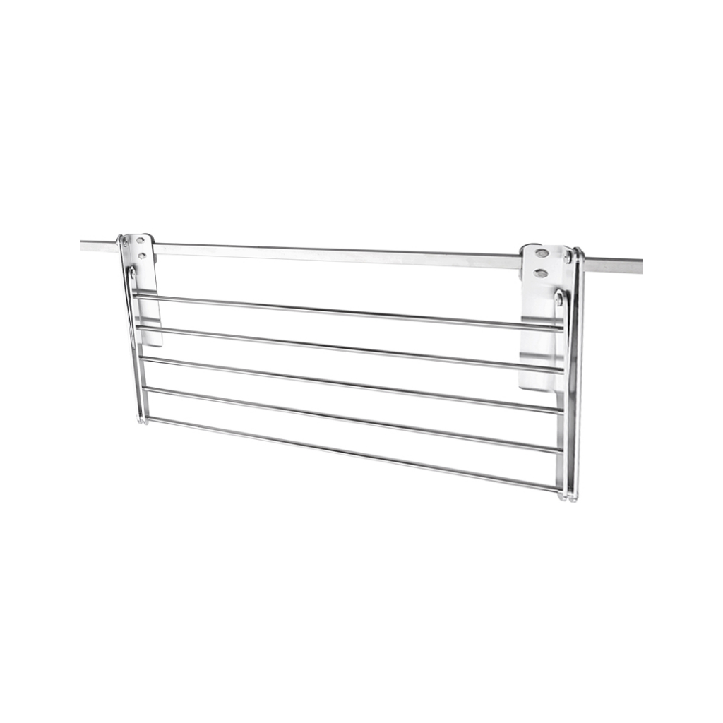 PFH ราวตากผ้าแขวนขอบระเบียง พับเก็บได้ ขนาดใหญ่ 1 m.อุปกรณ์ยึดแน่นแข็งแรง ราวสแตนเลสแท้ ไม่เป็นสนิม - รูปที่ 3