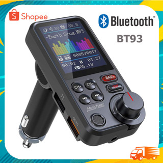 ส่งจากไทย Bt93บลูทูธสำหรับรถยนต์-ใช้งานร่วมกับเครื่องส่งสัญญาณ FM Mp3เครื่องเล่นเพลง USB Music Play QC3.0ที่ชาร์จ