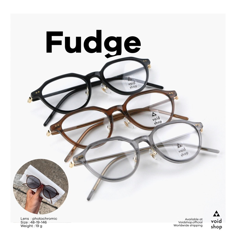 Void : FUDGE แว่นกันแสงสีฟ้า Photochromic ออกแดดเปลี่ยนสี จาก VOIDEYEWEAR