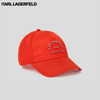 Karl Lagerfeld - RUE ST-GUILLAUME NYLON CAP 235W3411 หมวก FIERLY RED