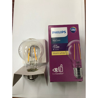 หลอด LED PHILIPS 4 วัตต์ Warm white(แสงสีเหลือง) E27 คลาสสิค***ส่งด่วนเคอรี่