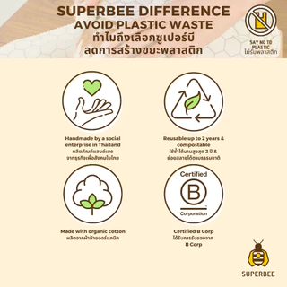 SuperBee ลูกบอลอบผ้าขนแกะ แพ็ค 3 ลูก ลดรอยยับ ผ้าแห้งไวขึ้น 30% Wool Dryer Balls - Pack of 3