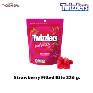 Twizzler Strawberry Filled Bite ทวิซเลอส์ ฟิลลิด ไบท์ รสสตอร์เบอร์รี่ ขนาด 226 กรัม(g.)BBE:04/2024