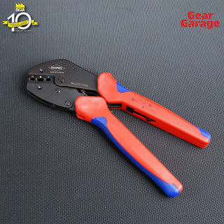 คีมย้ำ KNIPEX NO.97 33 02 Crimping Pliers With Quick Changer Magazine (250mm.)  Factory Gear By Gear Garage