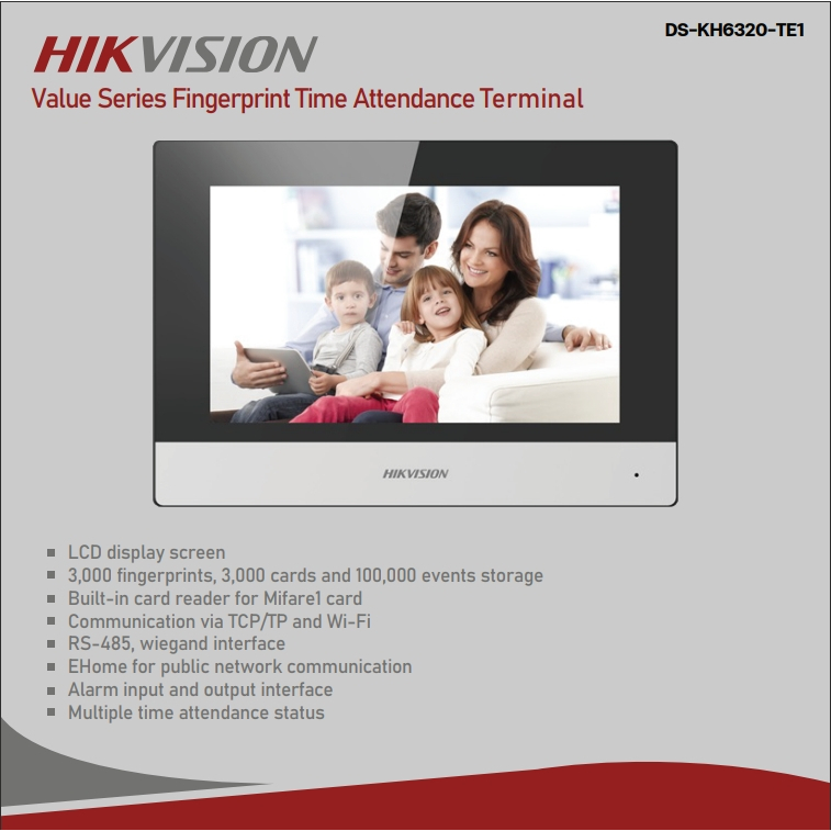 DS-KH6320-TE1 วีดีโออินเตอร์คอม Hikvision IP-Based Indoor Station