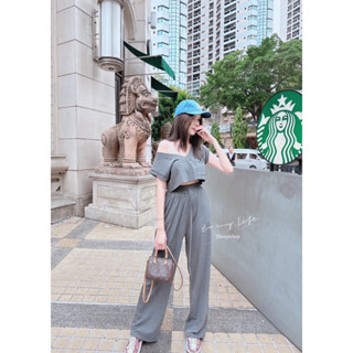 🧸ชุดเซทเอาใจสายชิว ใส่ชิวๆยังไงให้ดูมีเทสปังๆ ต้องชุดนี้เลยค่าาาาา น้องเสื้อครอปลาย คอวี