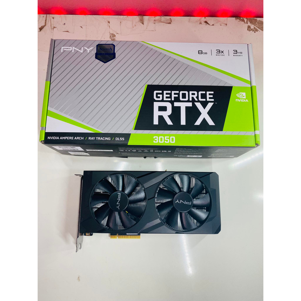 ขายการ์ดจอมือสอง PNY GEFORCE RTX 3050 8GB VERTO DUAL FAN 8GB GDDR6