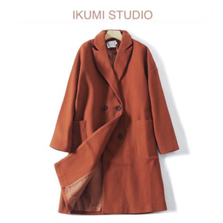 เสื้อโค้ท OVERCOAT โค้ทวูลกันหนาว โค้ทยาว ❄️แบรนด์✨IKUMI STUDIO ✨ Japan (WY1050)