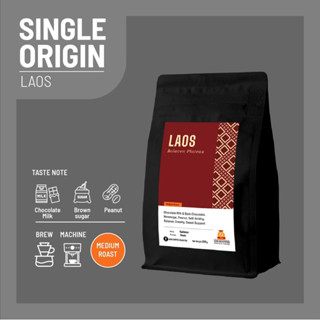 เมล็ดกาแฟคั่วกลาง ลาว Laos Boloven medium roast  200 g.