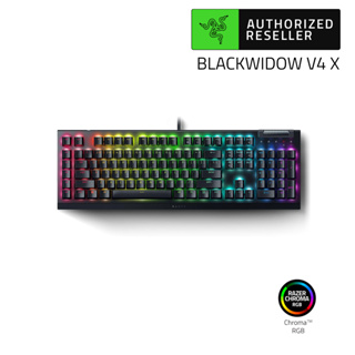 Razer BlackWidow V4 X - Mechanical Gaming Keyboard with Razer Chroma RGB - คีย์แคป TH (คีย์บอร์ดเกมมิ่ง)