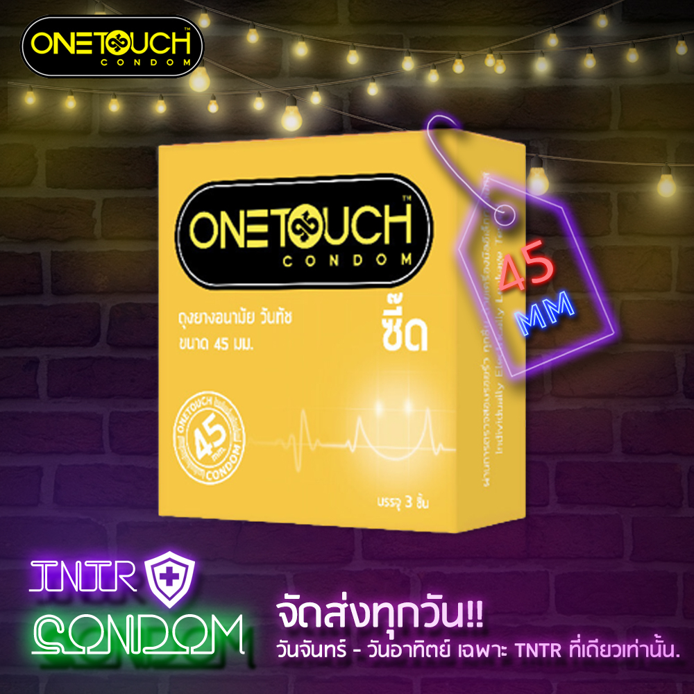 ใหม่ ถุงยางอนามัย วันทัช ขนาด 45 mm. รุ่น Onetouch ซี๊ด 1 กล่อง 3 ชิ้น