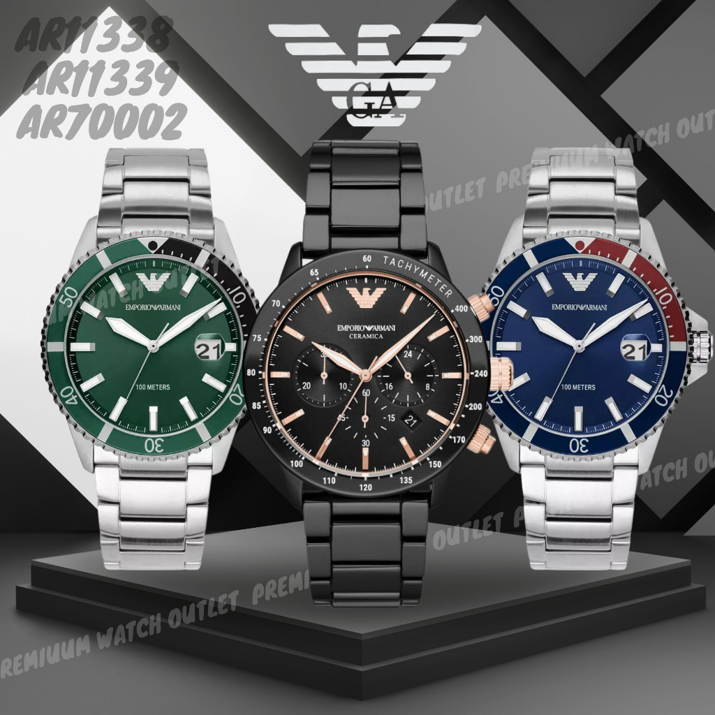 OUTLET WATCH นาฬิกา Emporio Armani OWA352 นาฬิกาข้อมือผู้ชาย นาฬิกาผู้ชาย แบรนด์เนม Brand Armani Watch AR11339