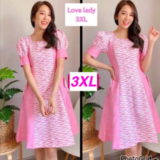 ‼️299฿‼️(เฉพาะ​ใน​ไลฟ์)​เดรสผ้าพิมลายไทยป้ายLove Lady/3XL