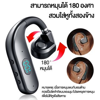 T50หูฟังบลูทูธBluetooth 5.3ขับรถหูฟังกีฬาหูฟังแฮนด์ฟรีพร้อมไมโครโฟนการควบคุมด้วยเสียงหูฟังสำหรับโทรศัพท์มือถือ