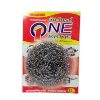 วัน-ไบร์ท ฝอยสแตนเลสแท้ 100%  (3ชิ้น)