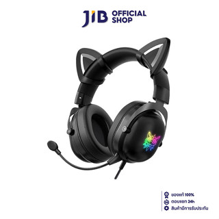 HEADSET (หูฟัง) ONIKUMA X11 (BLACK) CAT EARS (3.5MM/RGB)