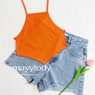 🧡mayylody🧡 [6สี] เสื้อสายเดี่ยว สายไขว้ เปิดหลัง เชือกผูก สายฝ. แซบๆยั่วๆ 🔥🔥🔥 เสื้อโชว์หลัง เสื้อเปิดหลัง เกาะอก