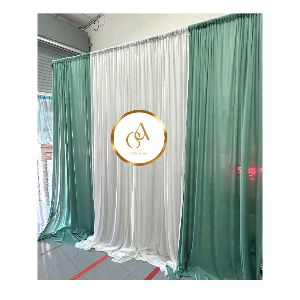 ผ้าฉาก งานแต่ง งานหมั้น เซต 3 ผืน กว้าง 2.5 - 3 เมตร