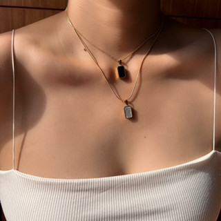 พร้อมส่ง✨Travis pendant Necklace 2in1 🤍🖤