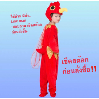 ชุดแฟนซี ชุดไก่สีเหลือง ชุดการแสดง  ชุดแฟนซีสัตว์เด็ก  ชุดไก่สีแดง ชุดมาสคอต mascot