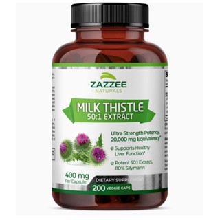 พร้อมส่ง📌Milk Thistle 50:1 Extract 200 Veggie Caps