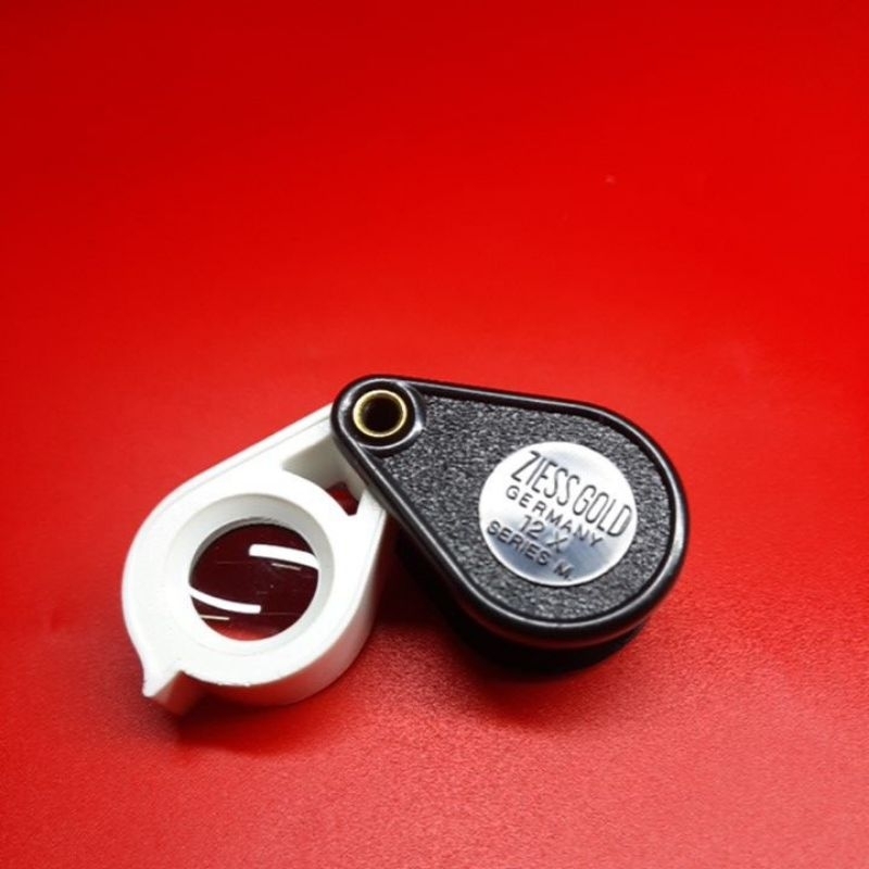 กล้องส่องพระเพชรพลอยเครื่องรางZIESS-GOLD12xดำ-ขาวGERMANY