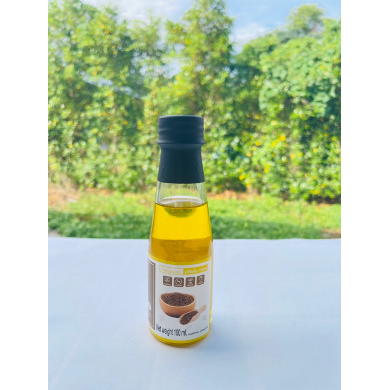 น้ำมันงาขี้ม้อน สกัดเย็น 100% ขนาด100ml.
