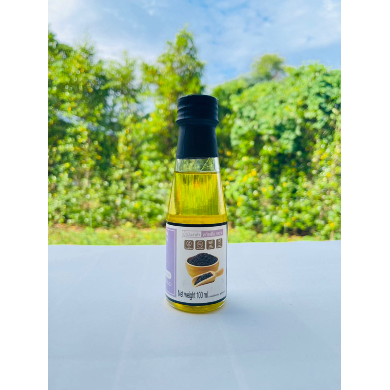 น้ำมันงาดำสกัดเย็น 100% ขนาด100ml.