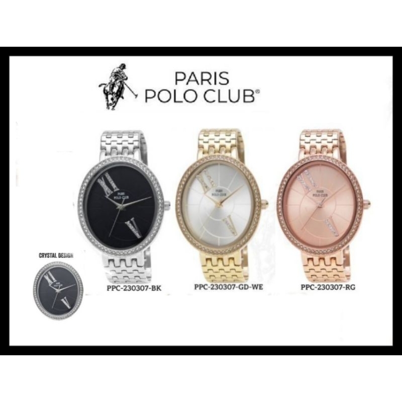 Paris Polo Club นาฬิกาผู้หญิง รุ่น PPC-230307  สายสเตนเลส
