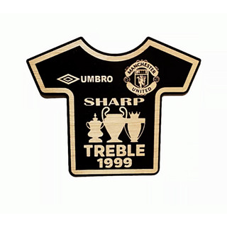 ป้ายตกแต่งผนัง ลายคลาสสิค แมนยู  Manchester United Classic ลายไม้เคลือบเงา