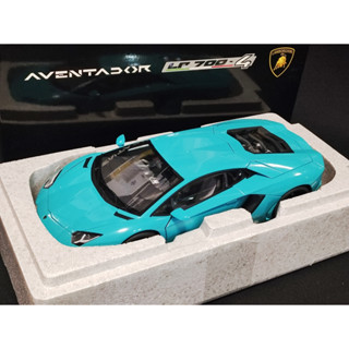 โมเดลรถAVENTADOR  1/18 โมเดลรถLAMBORGHINI AVENTADOR โมเดลรถ แลมโบกินี่ LAMBORGHINI AVENTADOR Autoart LP700-4 Blue 1:18