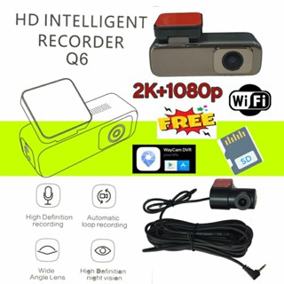 กล้องบันทึกเหตุการณ์ หน้า/หลัง FHD DVR Q6  ชัดระดับ2K