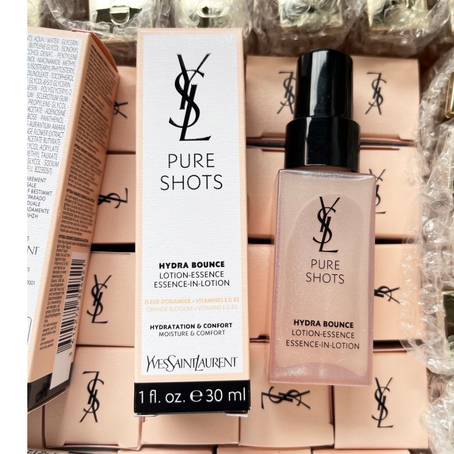 30ml มีกล่อง ของแท้ 100 % YSL Pure Shots Hydra Bounce Essence Lotion 30ml. โลชั่น ชุ่มชื้น ดอกส้ม วิตามินอี วิตามินบี3