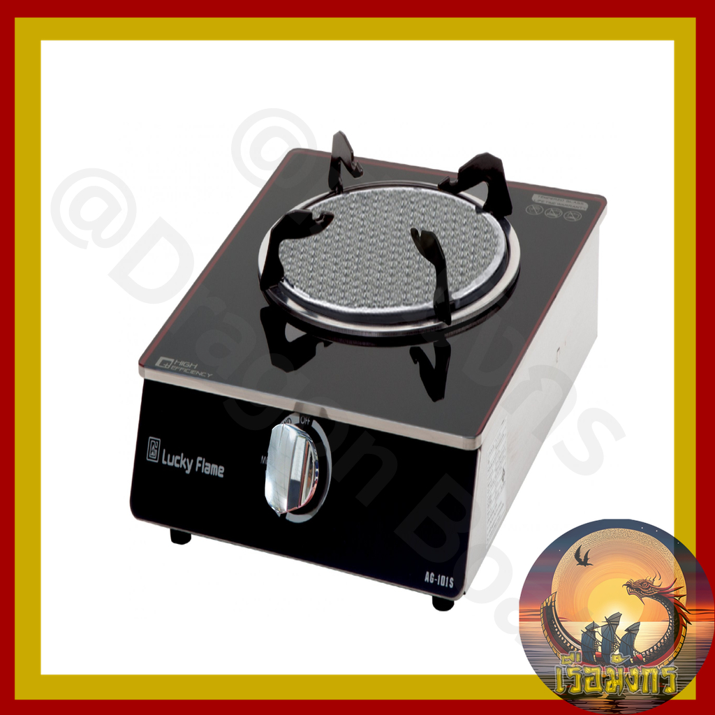เตาแก๊ส Lucky Flame AG-101Si เตาแก๊สตั้งโต๊ะหน้ากระจก 1 หัวเตาอินฟราเรด