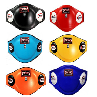 Twins special Belly Protector BEPL2 (M,L) ฺBlack,Blue,Red ,Green Training Muay Thai MMA เป้าท้องทวินส์ หนังแท้จากโรงงาน