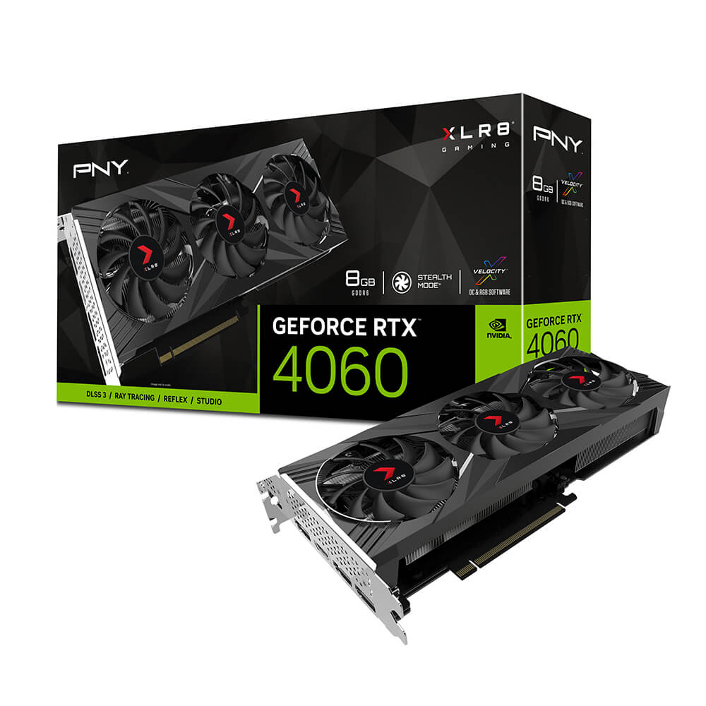PNY GeForce RTX 4060 8GB XLR8 Gaming VERTO EPIC-X RGB Triple Fan