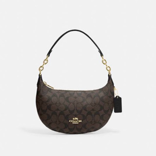 กระเป๋า Coach Payton Hobo สีน้ำตาล ลาย signature