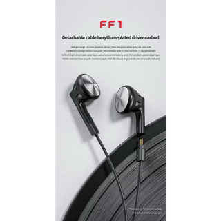 FiiO FF1 หูฟังเอียบัด เปลี่ยนสายได้ ไดรเวอร์ชุบเบริลเลียม รองรับ Hi-Res ประกันศูนย์ไทย