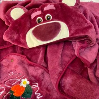 Miniso หมวกผ้าห่ม Lotso ผ้าหนาหนุ่มมาก ลิขสิทธิ์แท้